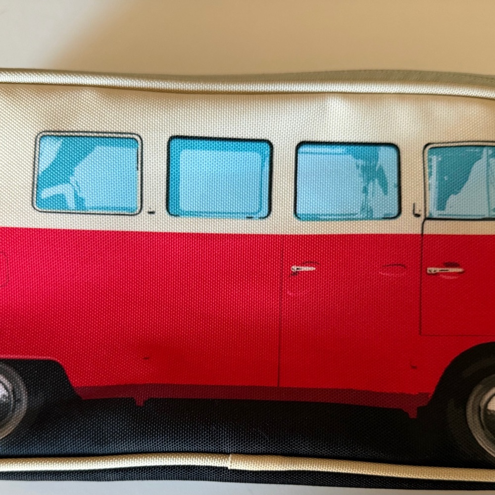 Volkswagen VW Camper Van Insulated Lunch Bag - Red/Cream Retro Bus